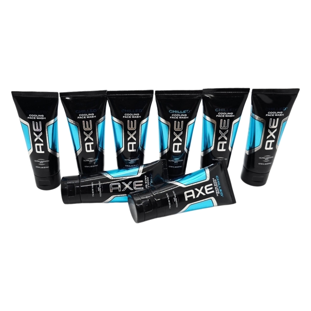 AXE Chilled Ultra-smooth Skin Cooling Face Wash for Men. 0.74 Oz. 8 PIECES